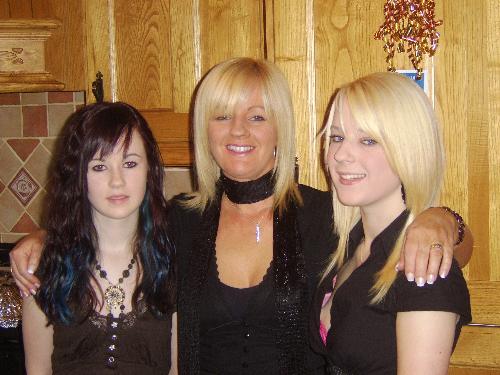 me and my girls - my daughters love their hair and spend a lot of time on it.as you can see.lol