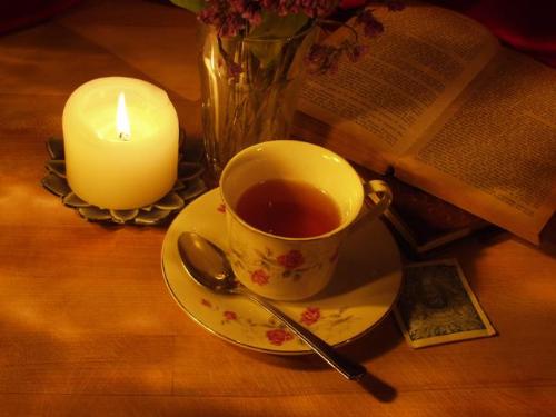 Tea by candlelight - Drinking tea has many health benefits. Add a touch of romance with a candlelight.