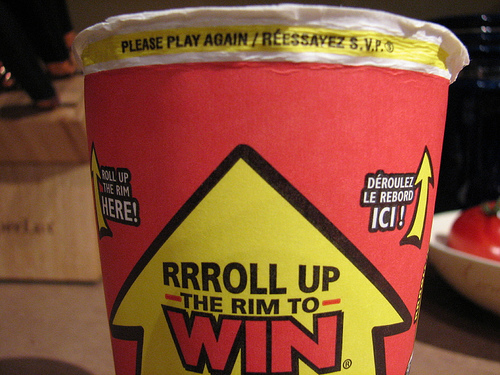 Roll up the Rim - to win? Or try again?