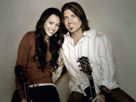 billyrae and miley cyrus - father and daughter to perform at and host 2008 CMT awards