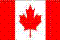 Canada flag - Red and white flag with a red maple leaf symbol for Cananda