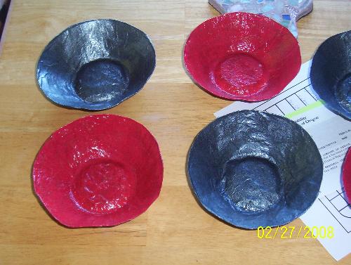 the paper bowls I make to sell - Paper bowls that I make to sell.
