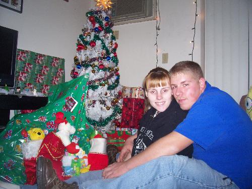 This is Me and andy ( my bf) in our apartment for  - Our 3rd christmas together in our apartment.