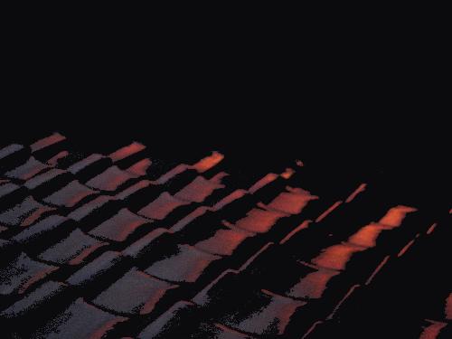 My Roof Reflects a Dying Sunset - Lucky the camera was in my hand when this photo op occurred as surely it would have been lost otherwise.