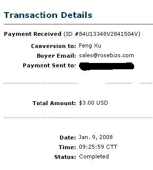 RoseBizs Payment Proof - Many say this might be the best PTR of the 2008. Only bad thing is that PTP is open to upgraded members only.