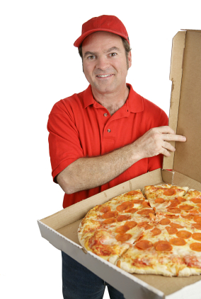 Pizza Delivery Man - Picture of a man who delivers pizza