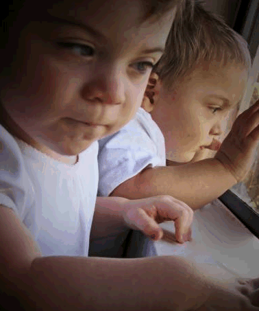 Rain Rain go away  - Rain Rain go away little kylie and little Kyle wants to Play. This is a photo of my twin grandchildern.