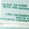 advice - sarcstic
