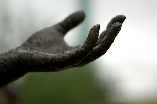 What CHARITY do you perform regularly? - A picture of a helping hand. Photo source: http://farm2.static.flickr.com/1226/993034390_1fdd3cd007.jpg?v=0 .