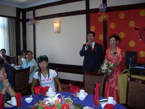 Chinese wedding dinner - this is a wedding ceremony photo of my colleague taken last year