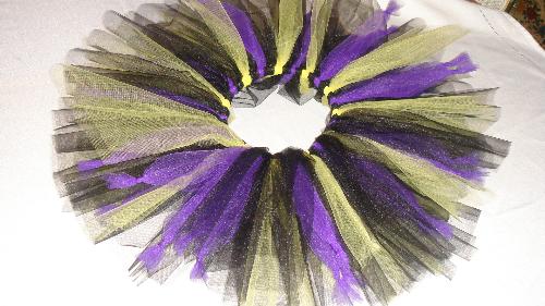 halloween tutu - purple, black, & yellow tutu