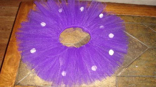 purple tutu w/pom poms - purple tutu