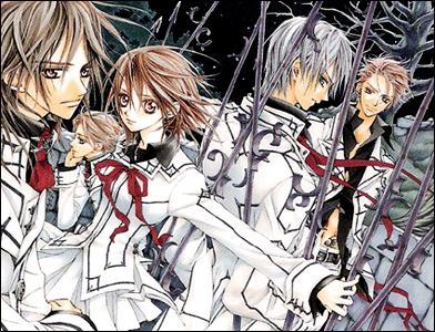 Vampire Knight Group - A group picture from Matsuri Hino's hit manga Vampire Knight featuring the characters Yuki, Kaname, Zero, Aido and Kain.