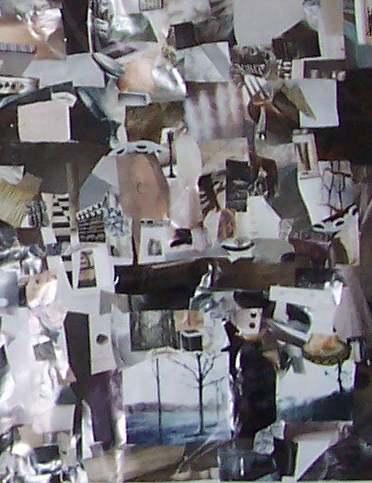 Collage Crazy! - I am kind of crazy when it comes to cutting up paper and gluing it to things. This is a small piece of my 4x8 collage in my living room. We used insulation board to cover our drafty windows and the house looked like a spaceship...So for'fun' I decided a collage was the right thing to do... I have been making collages for a long time now...When I was in high school every square inch of wall space in my 10x12 room was covered with a collage...People would sit in my room staring at the walls for hours-I never claimed to be normal! I also wrote a squidoo lens about collages: http://www.squidoo.com/makingcollages