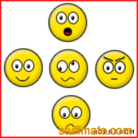 smileys - shock, wondering, confuse, afraid