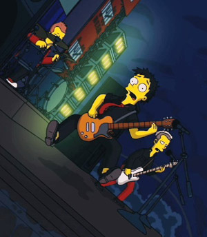 green day in simpsons - simpsons the movie