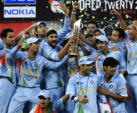 indian cricket - thats the moment when india win the first world cup of twenty20 cricket.