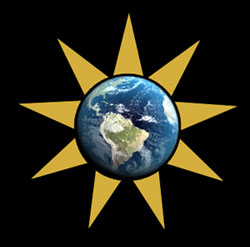 nine pointed star - The nine pointed star is a symbol of the Baha'i Faith which was founded by Baha'u'llah. It reperesents the nine manifestations of God recognized by members of the Baha'i Faith.