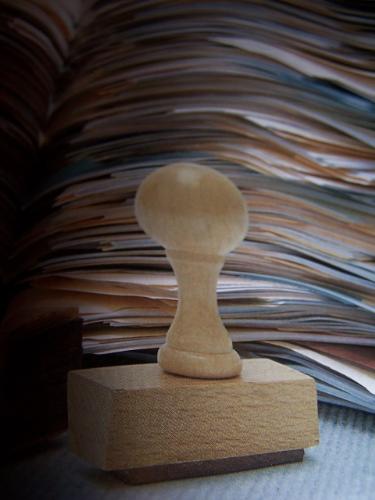 organizing - stock of papers