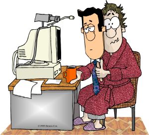 working in pijamas - working from home