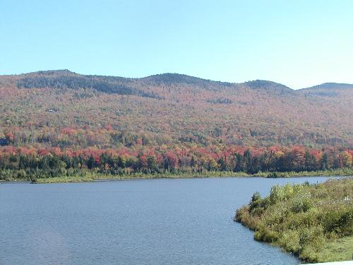 Blueberry lake in Autumn - Fall in VT is a beautiful time. It is a very popular time for people to visit and admire the lovely colors of the deciduous trees. Warm colors are beautiful in contrast with the lakes and streams. It's a truly wonderful place to live if you don't mind the politics and inconveniences of being far from the city.