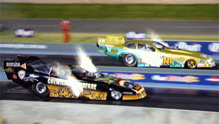Nitro funny cars - Greene machine nitro funny car racing Chemical warfare at Kwinana Motorplex.