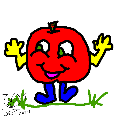 Animated apple - A photo of animated apple.