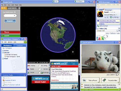 google earth - google earth is an very intresting software you must try it.