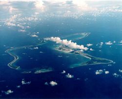 Overhead View of Diego Garcia, Looking South - A photo of the Diego garcia