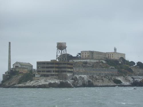 Alcatraz - Photo of Alcatraz Prison off the San Francisco coast. Taken in 2007 from a ferry when we were traveling across the bay to Sausalito.