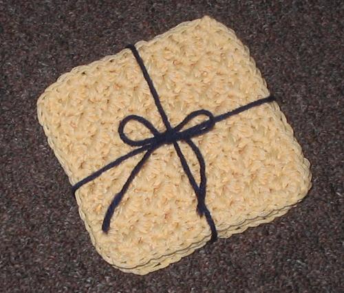 Crocheted Coasters - I just finished this set of crochet coasters. They work up very quickly and are a great 'take along' project.