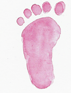 Baby footprint - Pretty Pink Baby Footprint