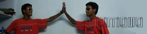 my sites' current banner - got this one from my online friend...
this is actually a single person..
did something with his camera and composed it..