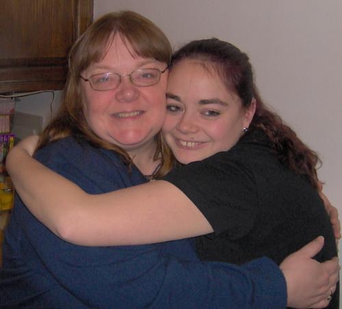 My daughter hugging me - This was taken 03-01-08