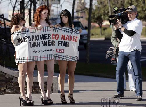 fur protest - peta fur protest