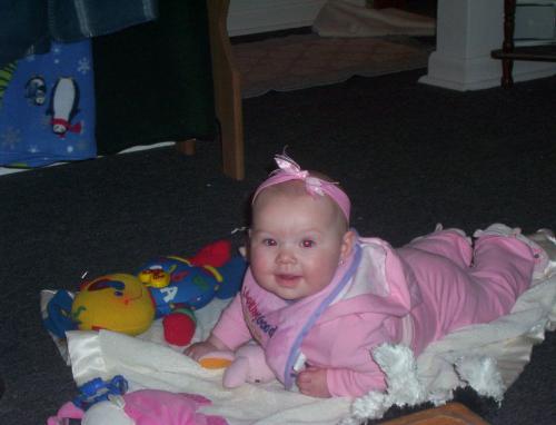my soph - she loves tummy time finally!