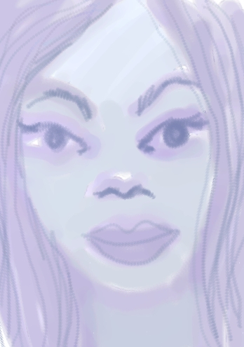 purple woman - a sketch of a purple woman