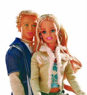 Barbie girl with her boyfriend - Barbie girl's costume