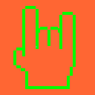 rock hand - i made this on mspaint its my symbol for everything