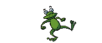 A Happy Frog - Green dancing frog gif