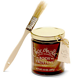 Chocolate Body Frosting - chocolate body paint with paint brush