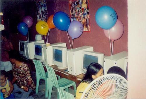 Computers - Computers in an internet cafe