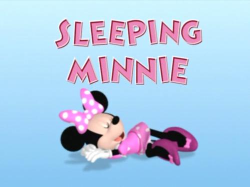 Sleeping minnie - Animated cartoon picture of minnie.