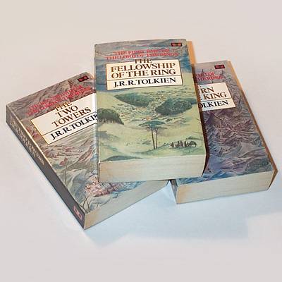 tolkien lord of the rings - the three books that make up the lord of the rings