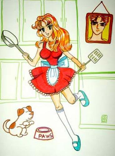 Housewife - A picture that depicts a housewife