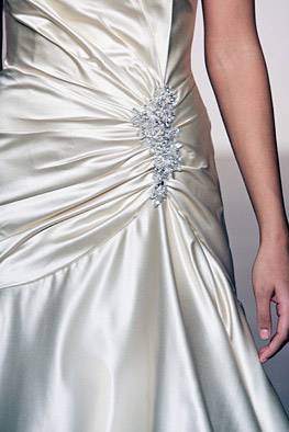 Gown - A girl in shining silver gown