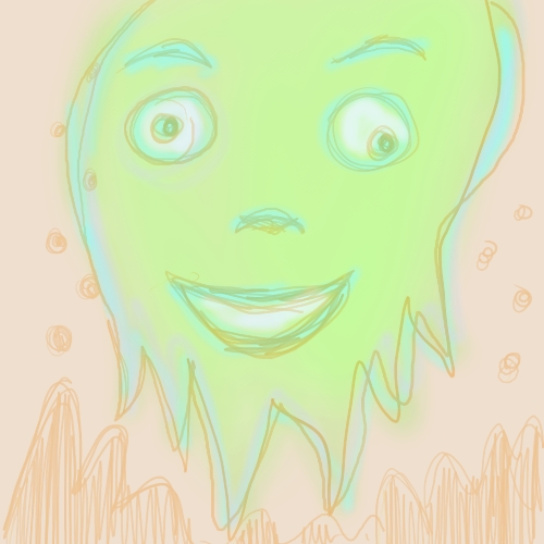 something with a face - This is just a doodle I did just for fun. I'm not sure what it is but it has a face.