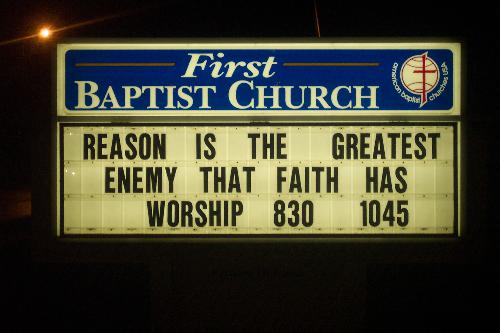 Sign of the Times - Reason or faith