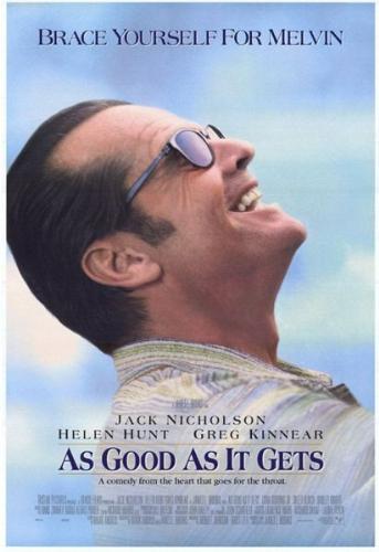 As Good As It Gets - Theatrical poster for 'As Good As It Gets' with Jack Nicholson, Helen Hunt, and Greg Kinnear.