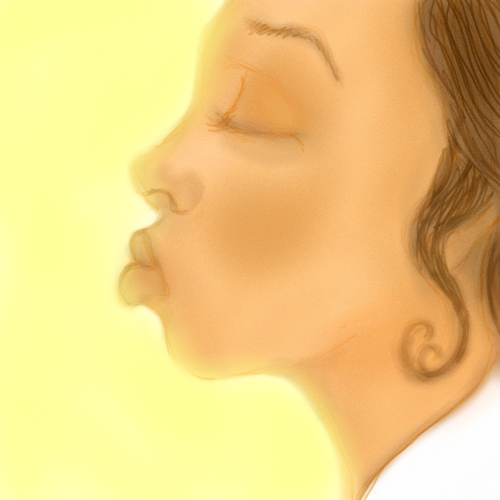 woman's face sketch - A sketch a woman's face